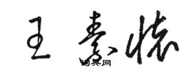 駱恆光王素懷草書個性簽名怎么寫