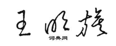 駱恆光王明旗草書個性簽名怎么寫