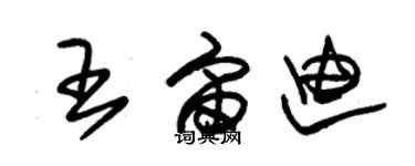 朱錫榮王宙迪草書個性簽名怎么寫