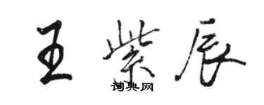 駱恆光王紫辰行書個性簽名怎么寫