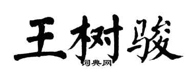 翁闓運王樹駿楷書個性簽名怎么寫