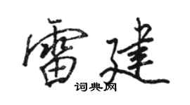 駱恆光雷建行書個性簽名怎么寫