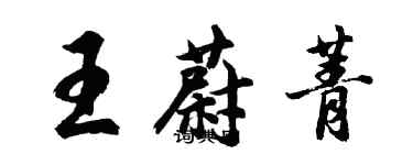 胡問遂王蔚菁行書個性簽名怎么寫