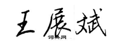 王正良王展斌行書個性簽名怎么寫