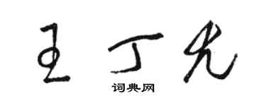 駱恆光王丁尤草書個性簽名怎么寫