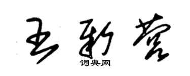 朱錫榮王新營草書個性簽名怎么寫