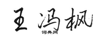 駱恆光王馮楓行書個性簽名怎么寫