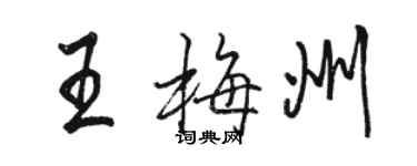 駱恆光王梅州行書個性簽名怎么寫