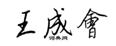 王正良王成會行書個性簽名怎么寫