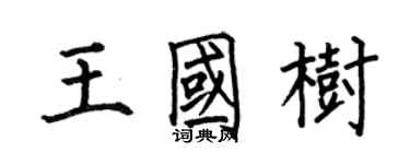 何伯昌王國樹楷書個性簽名怎么寫