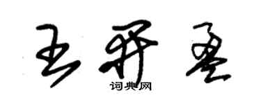 朱錫榮王開盈草書個性簽名怎么寫