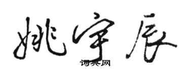 駱恆光姚宇辰行書個性簽名怎么寫