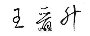 駱恆光王晉升草書個性簽名怎么寫