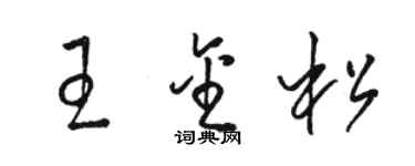 駱恆光王金松草書個性簽名怎么寫