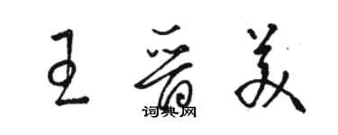 駱恆光王晉美草書個性簽名怎么寫