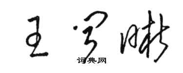 駱恆光王聞晰草書個性簽名怎么寫