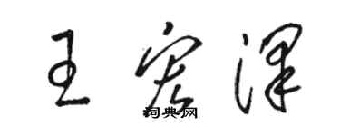 駱恆光王宏澤草書個性簽名怎么寫