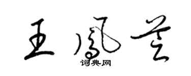 梁錦英王鳳芝草書個性簽名怎么寫