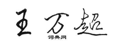駱恆光王萬超行書個性簽名怎么寫