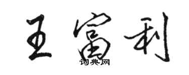 駱恆光王富利行書個性簽名怎么寫