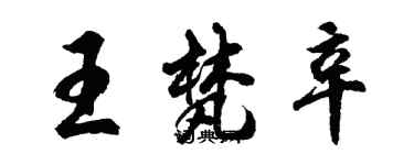 胡問遂王梵辛行書個性簽名怎么寫