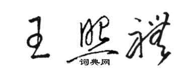 駱恆光王照禮草書個性簽名怎么寫