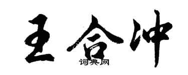 胡問遂王合沖行書個性簽名怎么寫