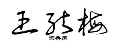 曾慶福王能梅草書個性簽名怎么寫