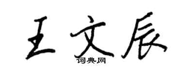 王正良王文辰行書個性簽名怎么寫