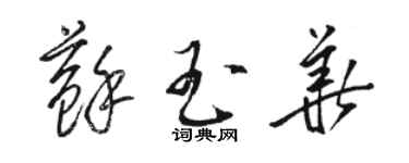 駱恆光蘇玉華草書個性簽名怎么寫