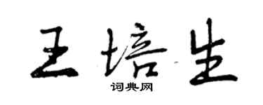 曾慶福王培生行書個性簽名怎么寫