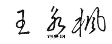 駱恆光王永楓草書個性簽名怎么寫