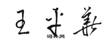 駱恆光王平華草書個性簽名怎么寫