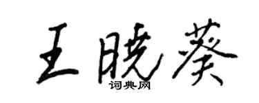 王正良王曉葵行書個性簽名怎么寫