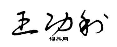 曾慶福王功利草書個性簽名怎么寫