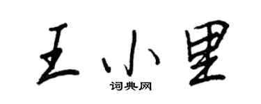 王正良王小里行書個性簽名怎么寫