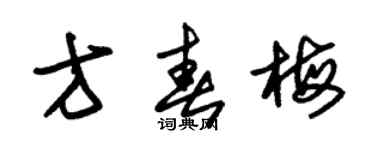 朱錫榮方春梅草書個性簽名怎么寫