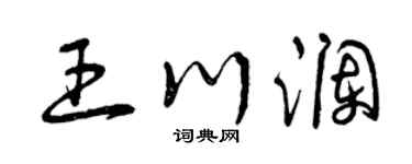 曾慶福王川瀾草書個性簽名怎么寫
