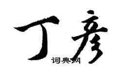 胡問遂丁彥行書個性簽名怎么寫
