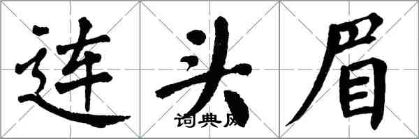 翁闓運連頭眉楷書怎么寫