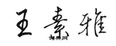 駱恆光王素雅行書個性簽名怎么寫