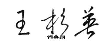 駱恆光王杉英草書個性簽名怎么寫