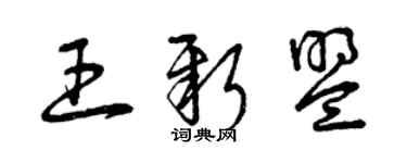 曾慶福王新盟草書個性簽名怎么寫