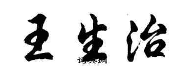 胡問遂王生治行書個性簽名怎么寫