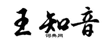 胡問遂王知音行書個性簽名怎么寫