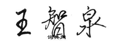 駱恆光王智泉行書個性簽名怎么寫