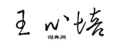 駱恆光王心培草書個性簽名怎么寫