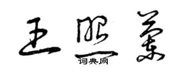 曾慶福王照蘭草書個性簽名怎么寫