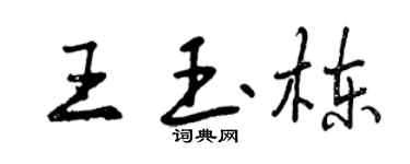 曾慶福王玉棟行書個性簽名怎么寫