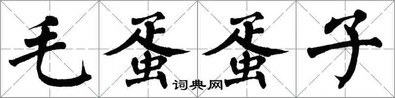 翁闓運毛蛋蛋子楷書怎么寫